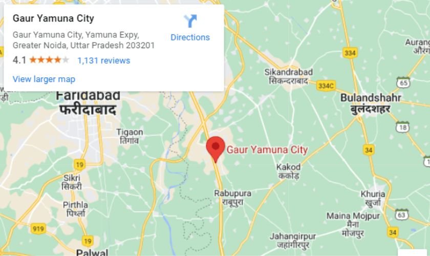 Rishita Mulberry Heights Location Map