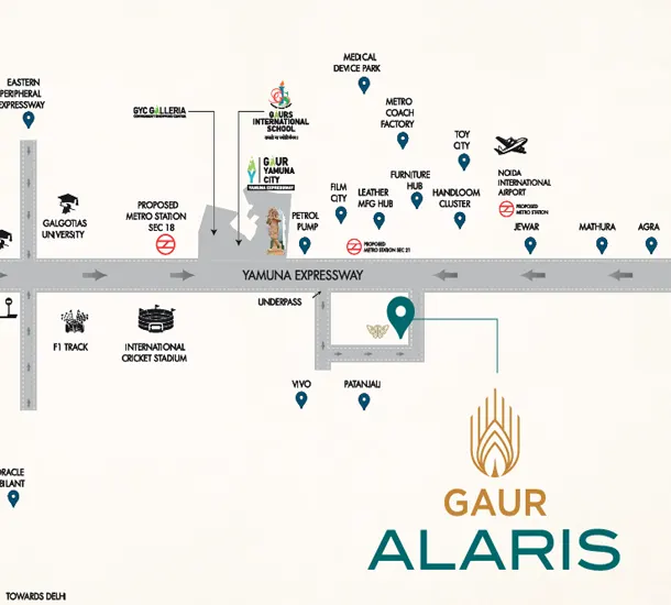 Gaur Alaris Location Map