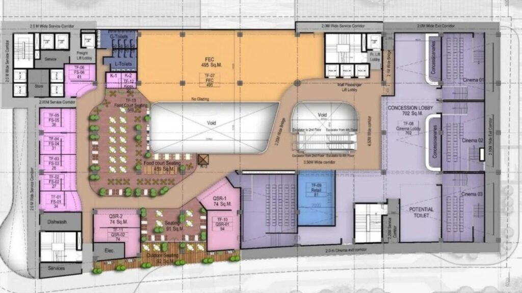 Arqis Mall Sector 129 Noida Floor Plan